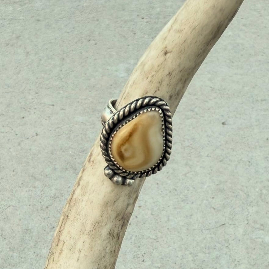 Custom Made-to-Order Elk Ivory Ring - $150 Deposit