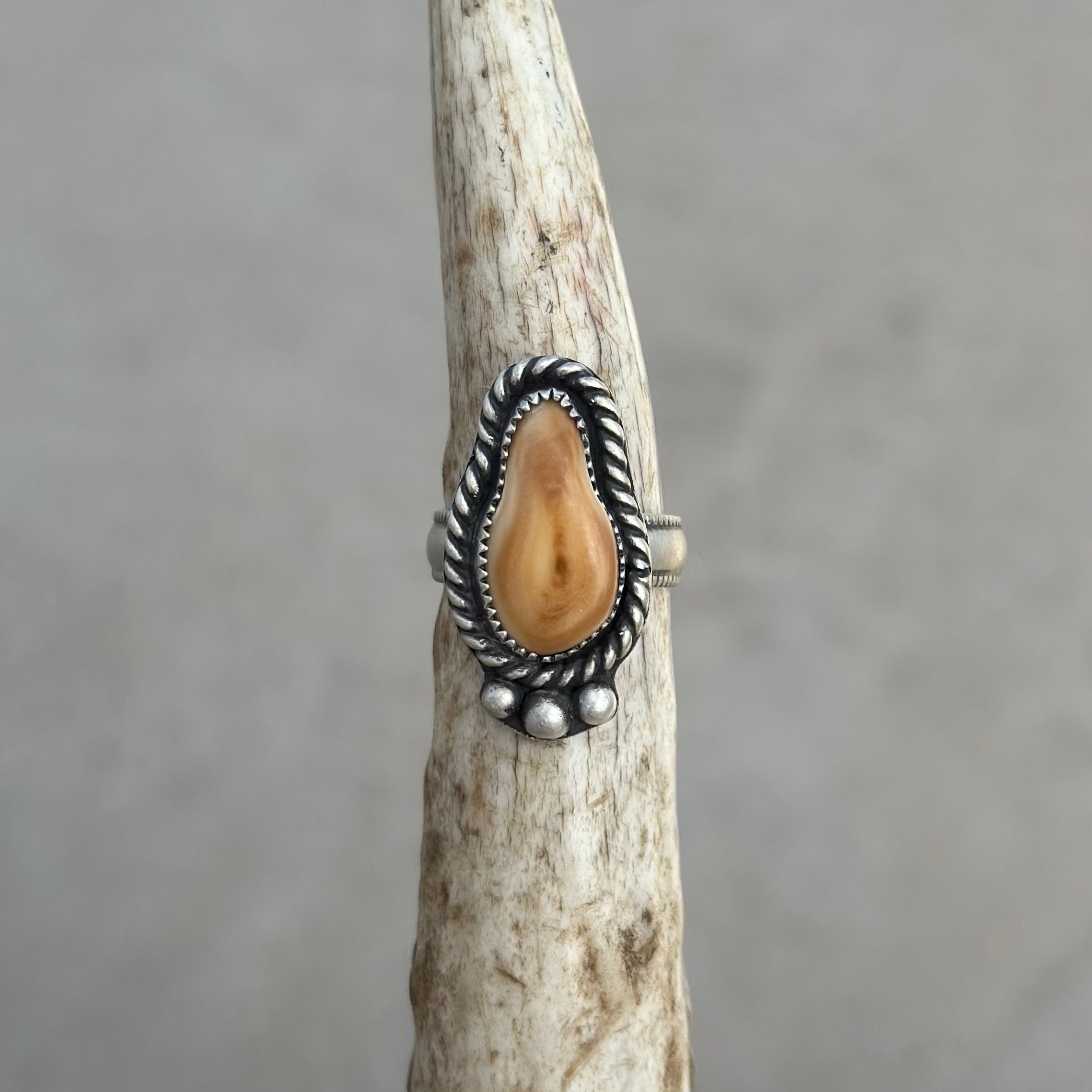 Custom Made-to-Order Elk Ivory Ring - $150 Deposit