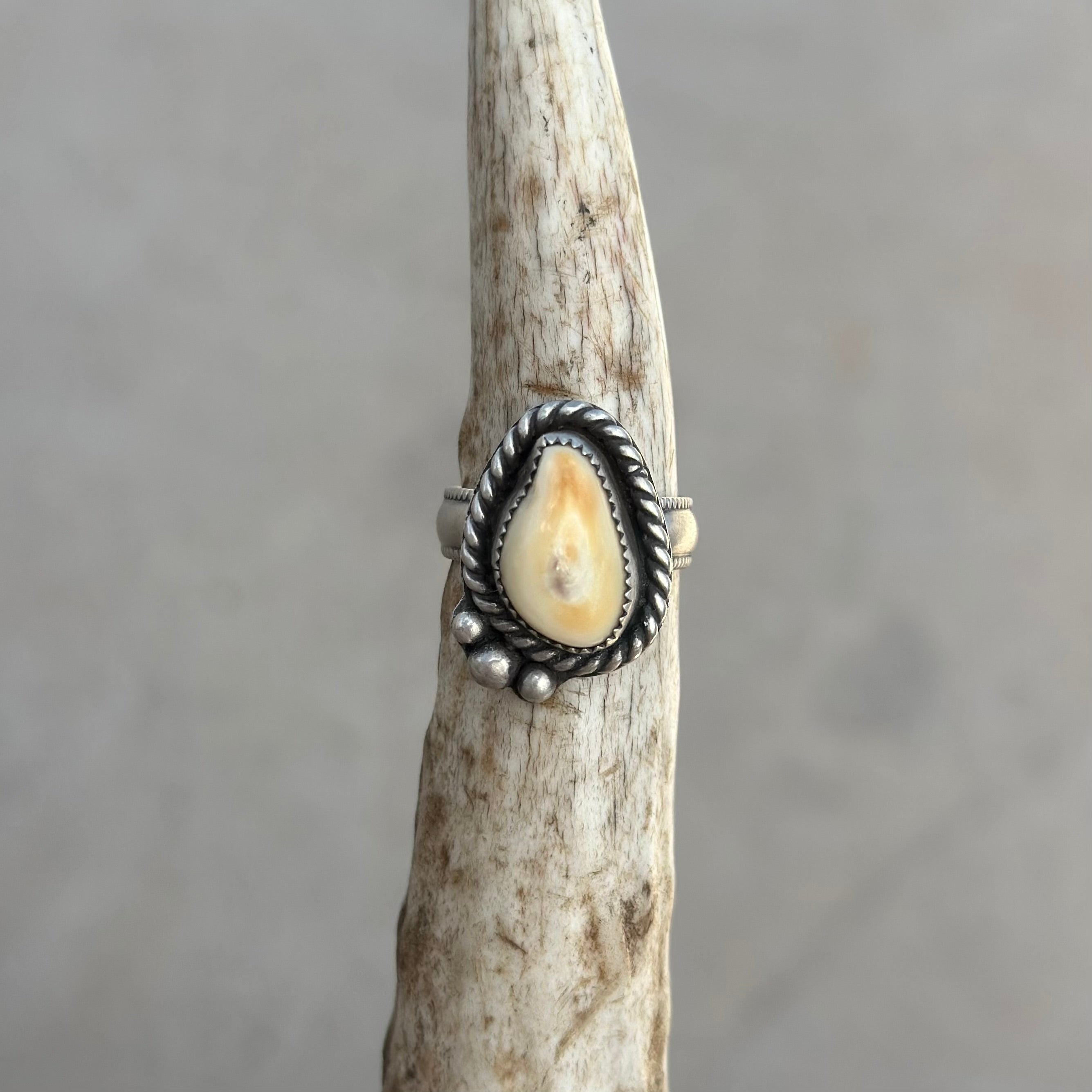 Custom Made-to-Order Elk Ivory Ring - $150 Deposit