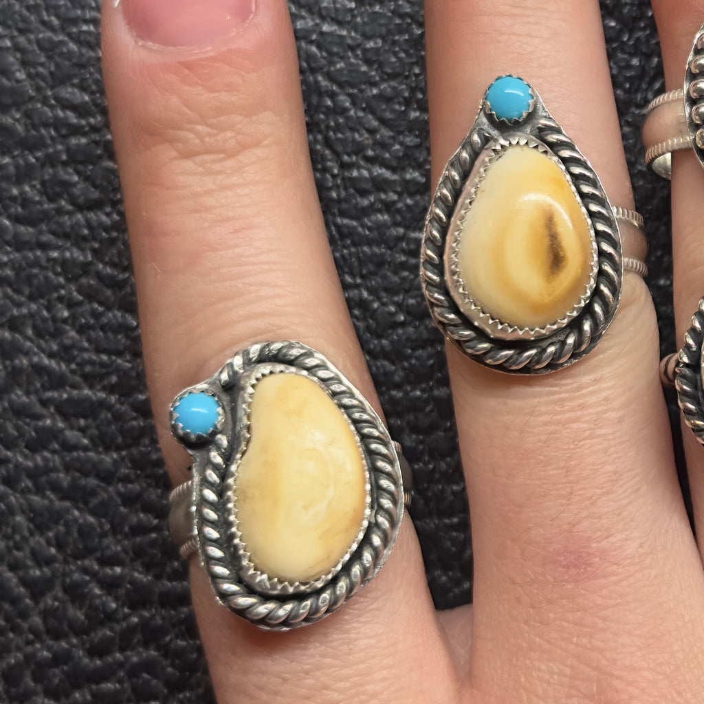 Custom Made-to-Order Elk Ivory Ring - $150 Deposit